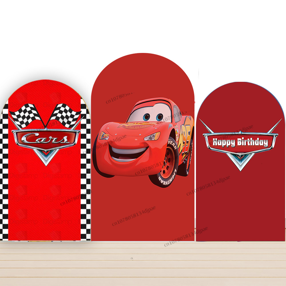 Race Car Arch Backdrop Cover C - مراجعة Lighting Mcqueen Birthday Decor وسعره