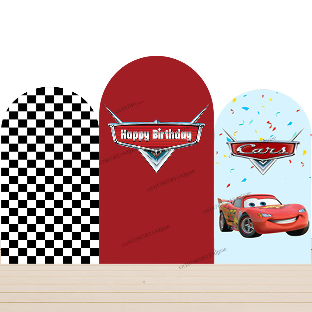 Race Car Arch Backdrop Cover C - مراجعة Lighting Mcqueen Birthday Decor وسعره