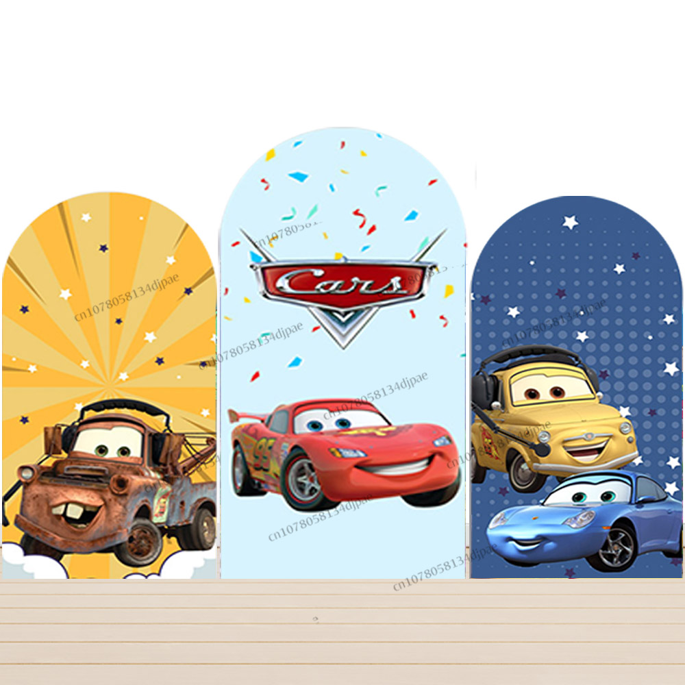 Race Car Arch Backdrop Cover C - مراجعة Lighting Mcqueen Birthday Decor وسعره