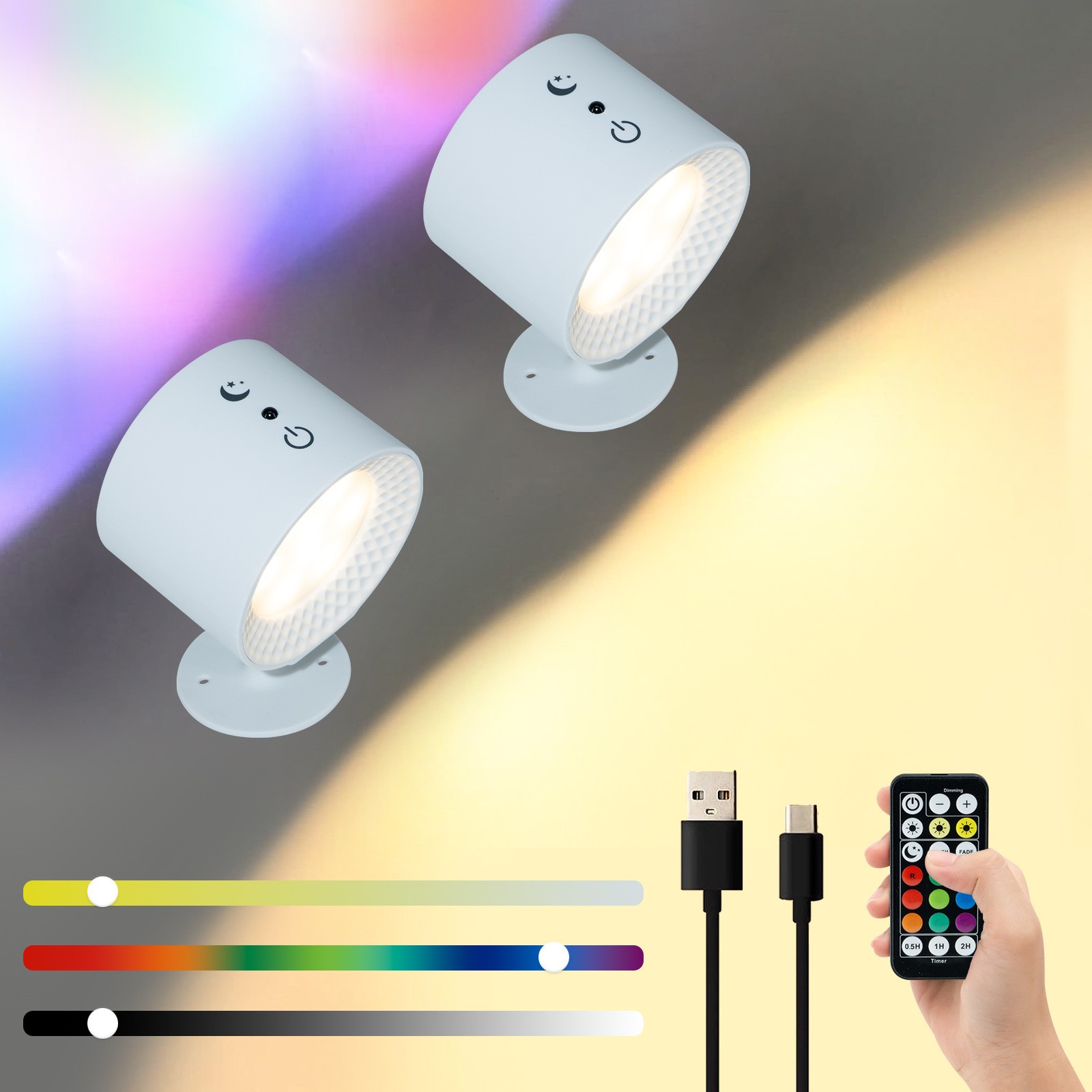 12 Color Wall Lamp Wireles Tou - مراجعة Lighting Decoration On Wall وسعره