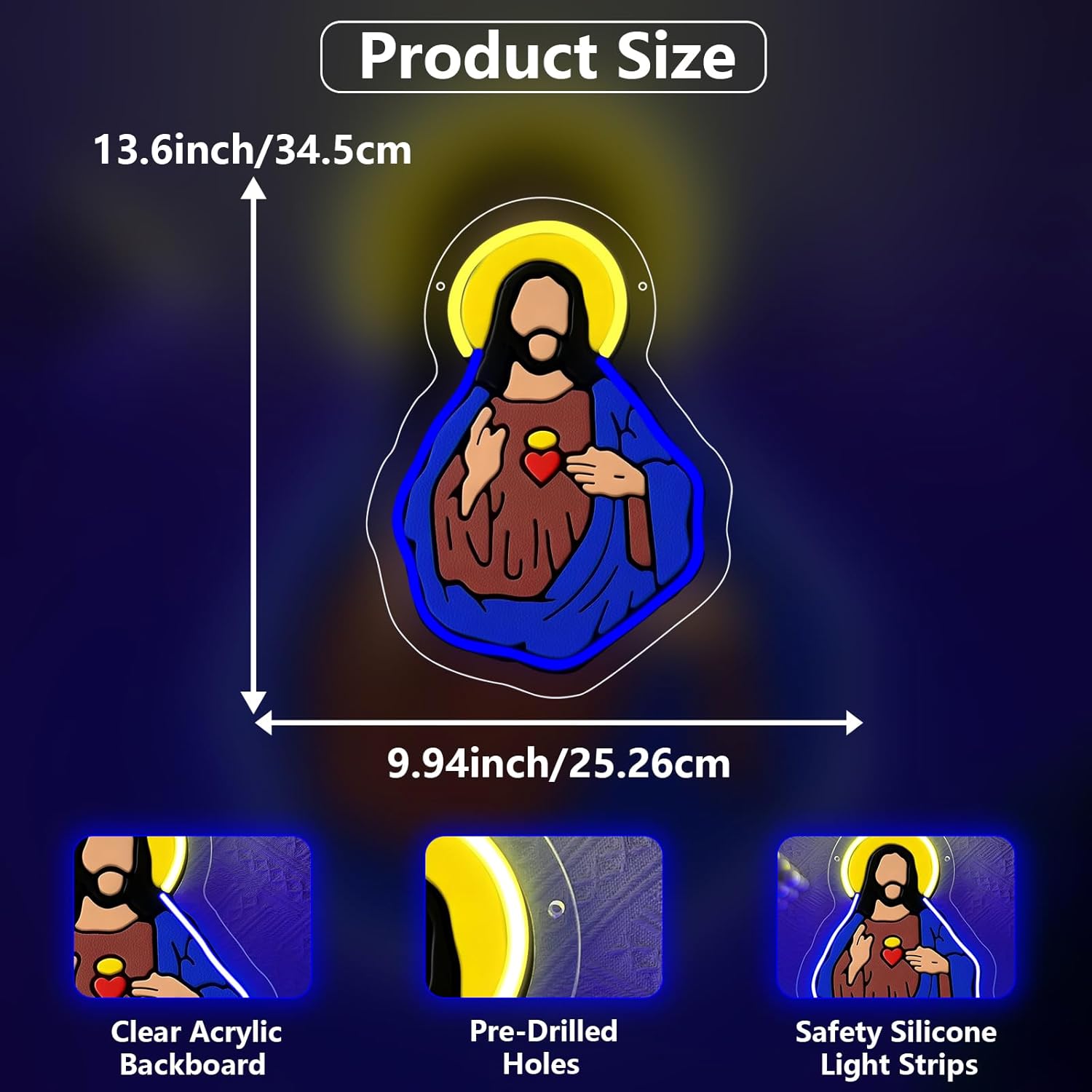 Sacred Heart of Jesus Neon Sig - مراجعة Lighting Decoration Wedding وسعره