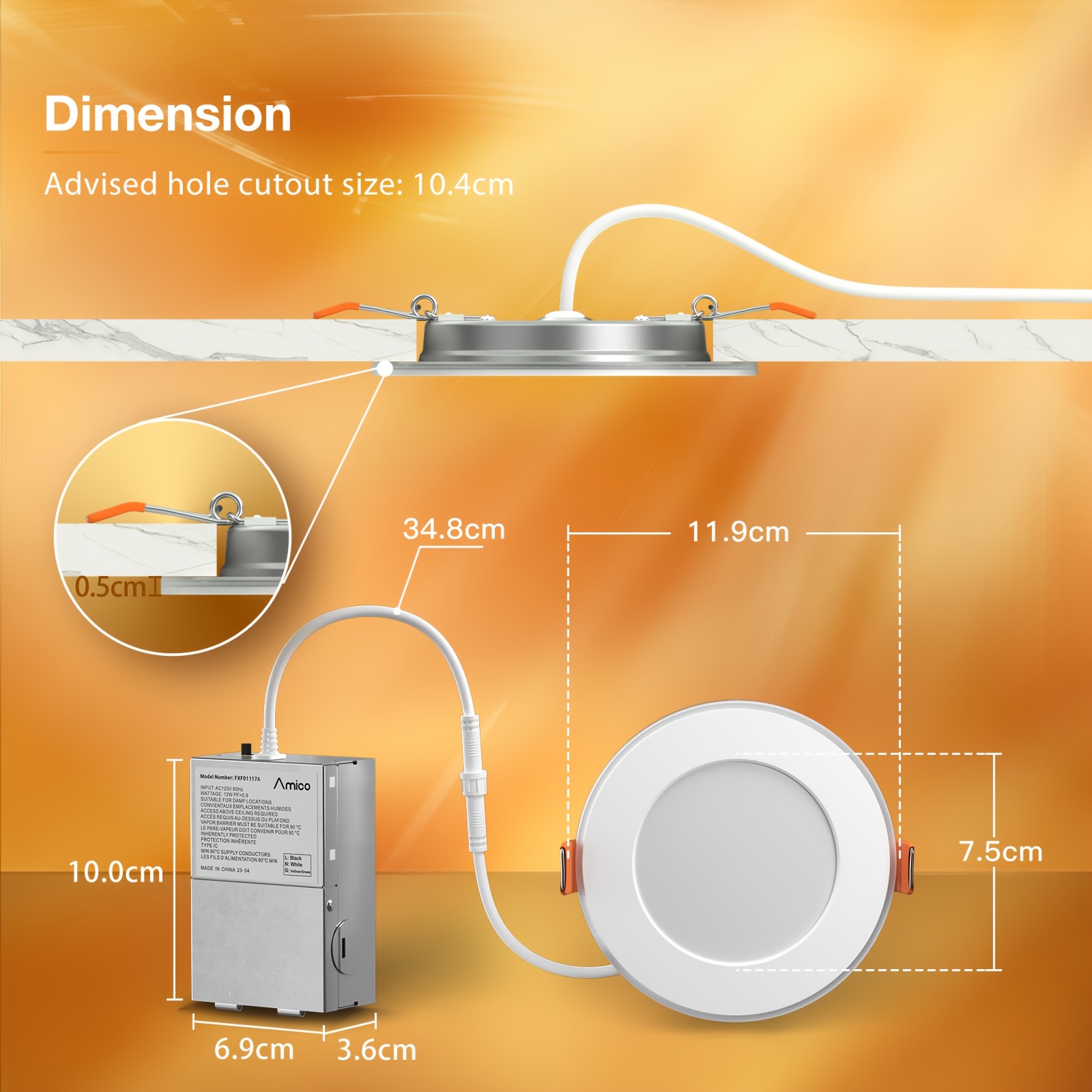 12/6 Pack 4/6 Inch 5CCT LED Re - مراجعة Lighting Decor For Room وسعره