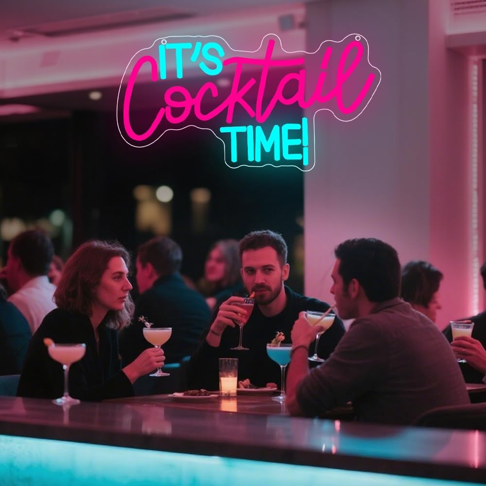Cocktails Neon Sign USB Powere - مراجعة Lighting Decor For Room وسعره