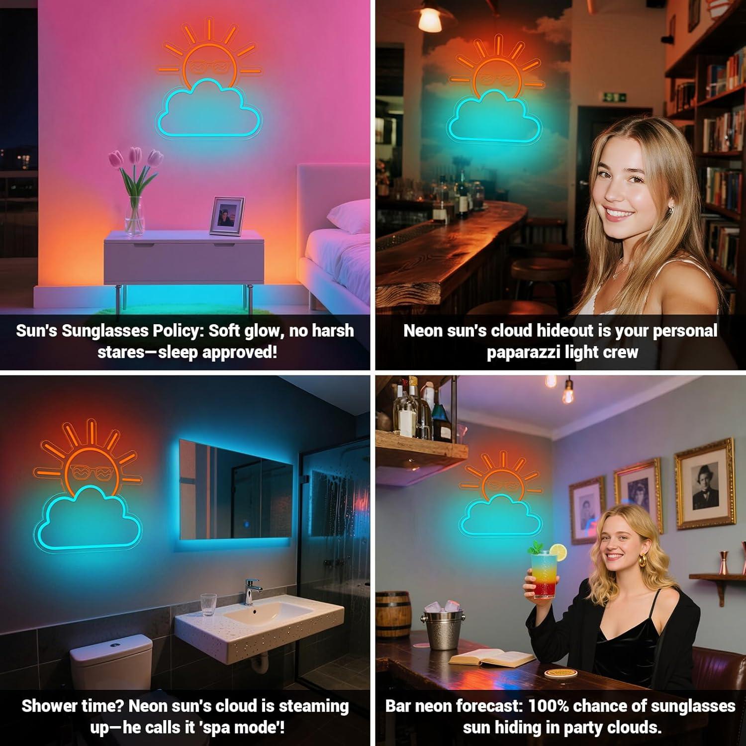 Sunrise Sunset Neon Sign USB P - مراجعة Lighting Decor For Room وسعره