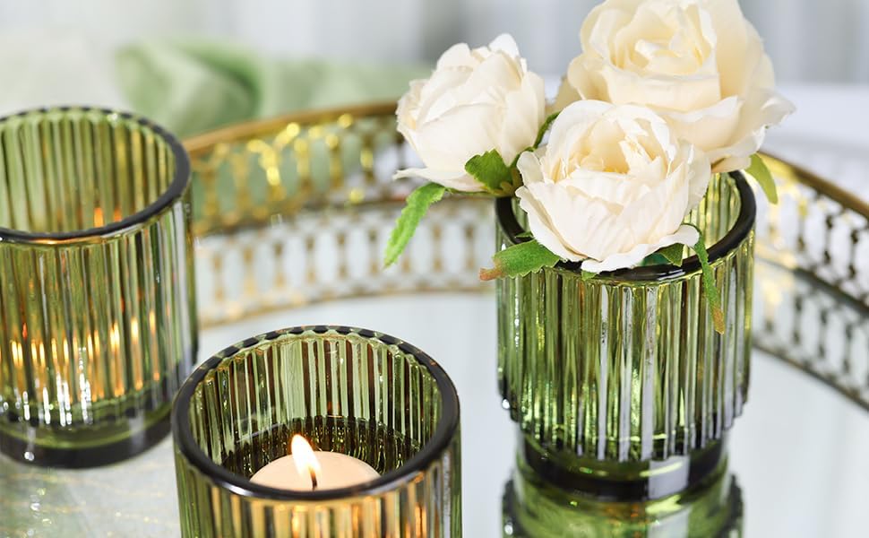 8pcs Green Votive Candle Holde - مراجعة Lighting Decoration Wedding وسعره