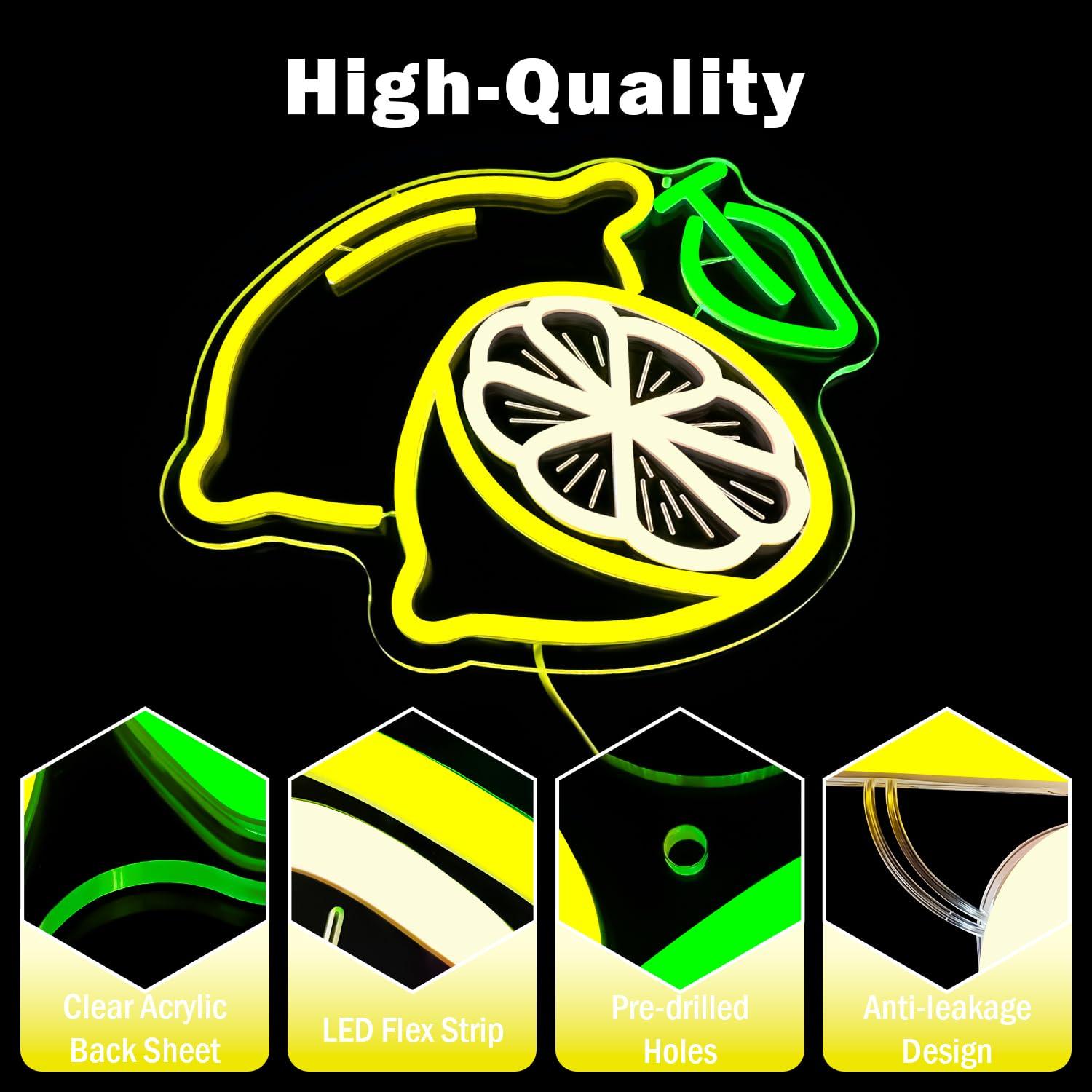 Lemon Neon Sign Dimmable LED L - مراجعة Kitchen Decor Lighting وسعره