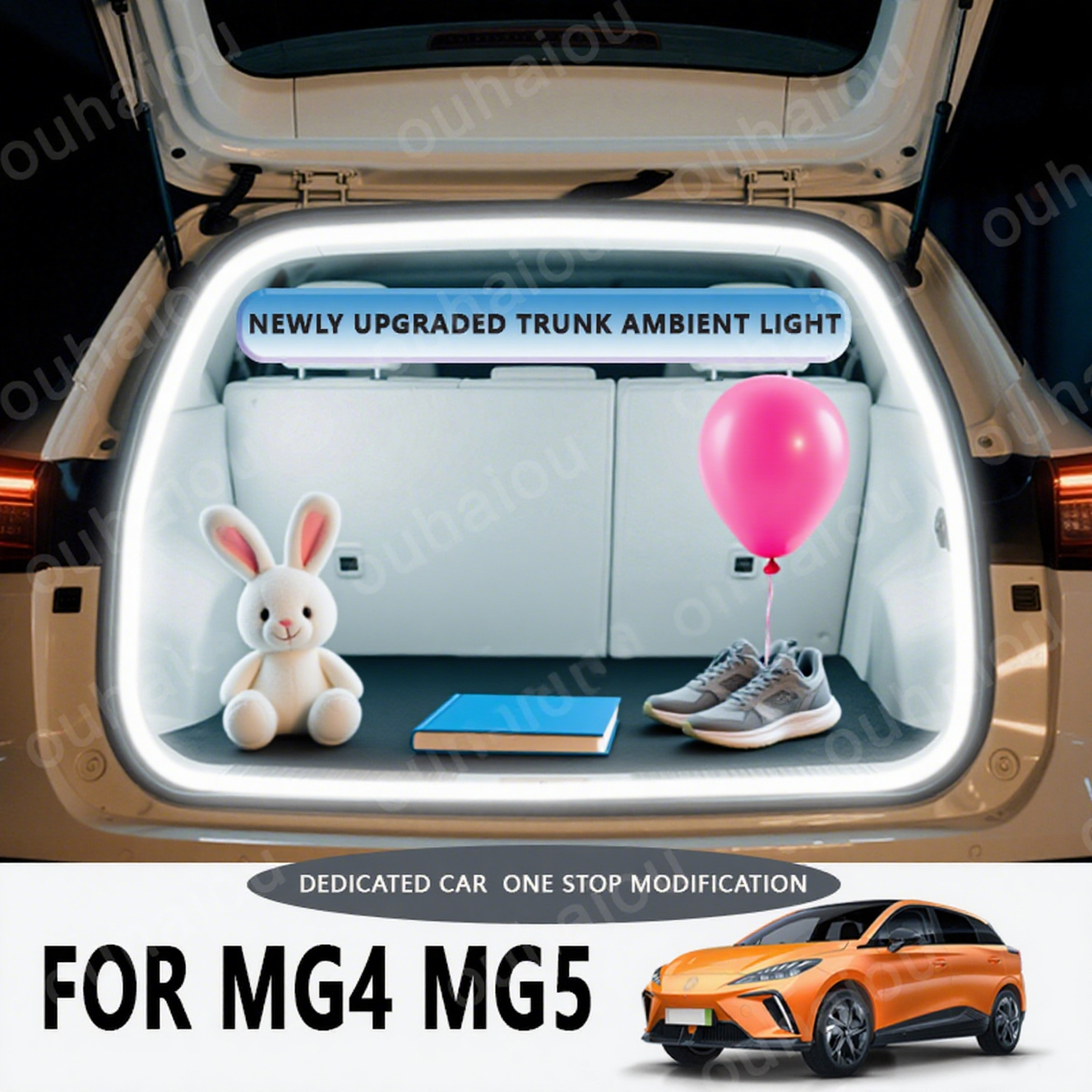 FOR MG4 MG5 Rear Trunk LED Lig - مراجعة Lighting Bolt Decor وسعره