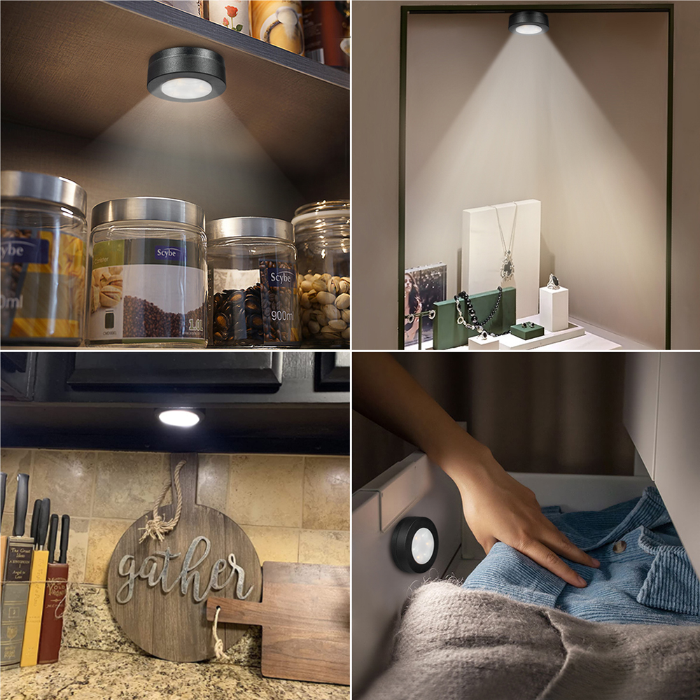 Round LED Cabinet Closet Light - مراجعة Kitchen Decor Lighting وسعره