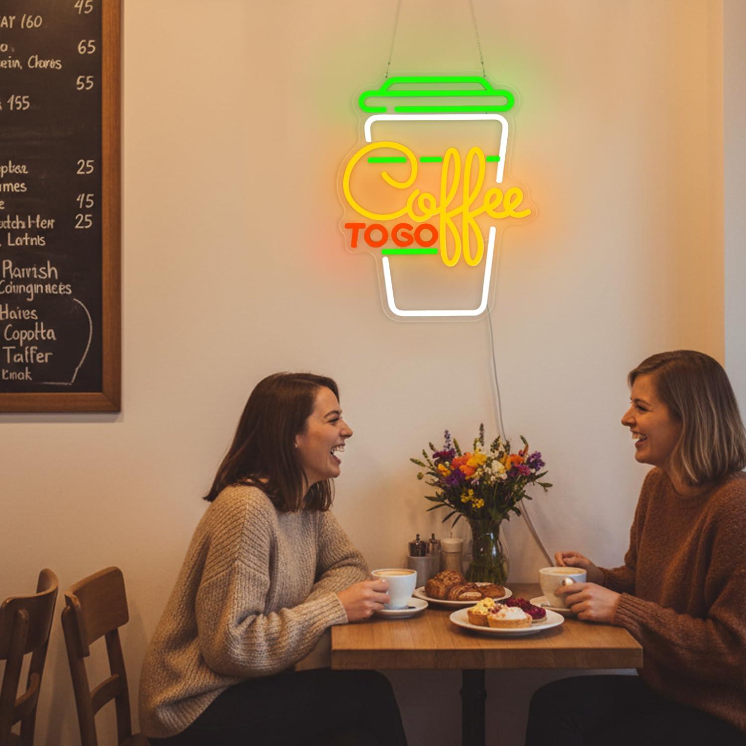 Coffee Neon Sign USB Dimmable  - مراجعة Kitchen Decor Lighting وسعره
