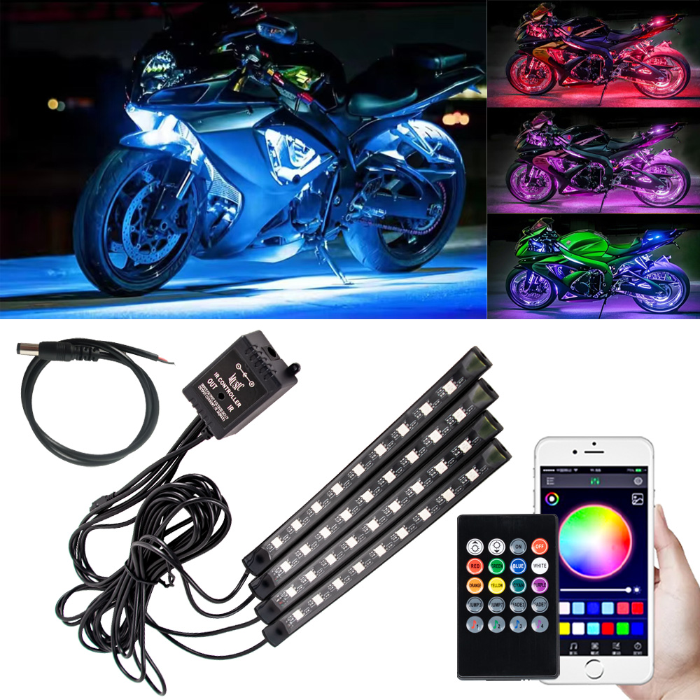 LED Motorcycle Car Atmosphere  - مراجعة Lighting Bolt Decor وسعره