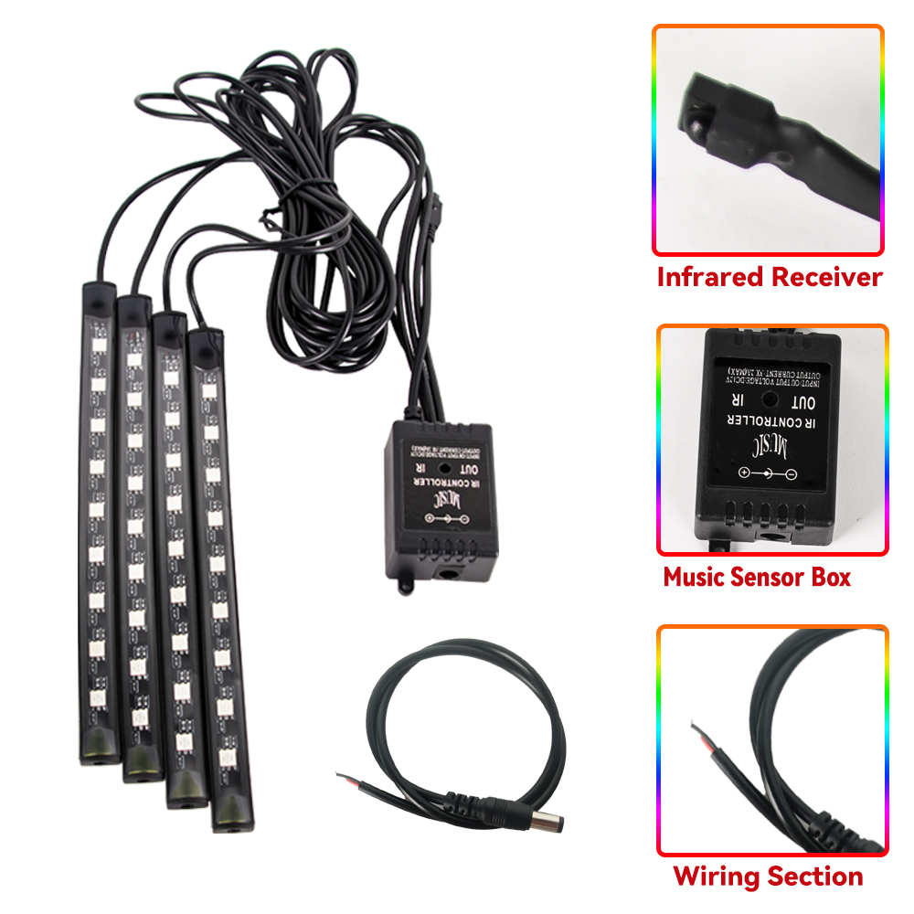 LED Motorcycle Car Atmosphere  - مراجعة Lighting Bolt Decor وسعره