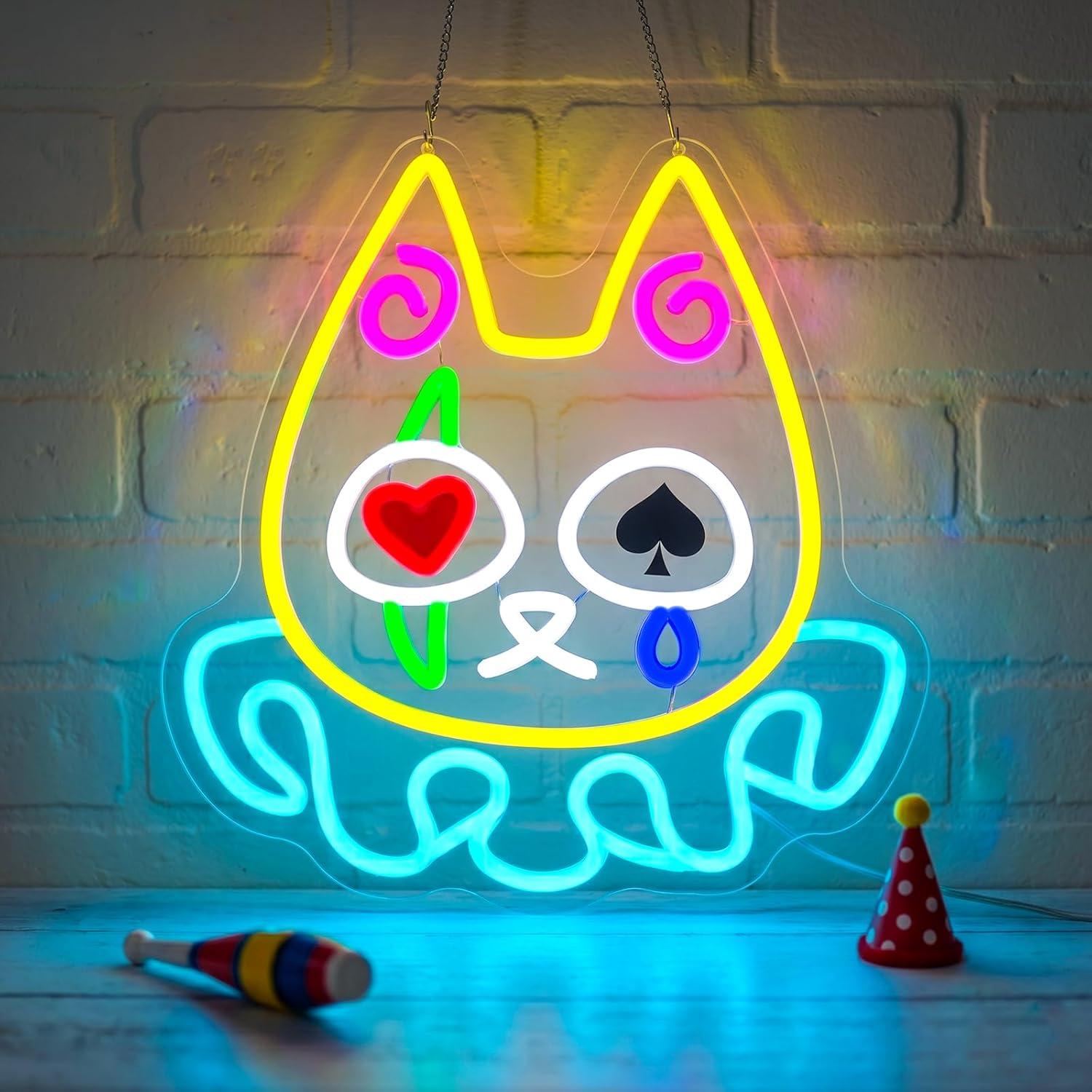 Cat Poker Neon Sign USB Dimmab - مراجعة Lighting Decor For Room وسعره