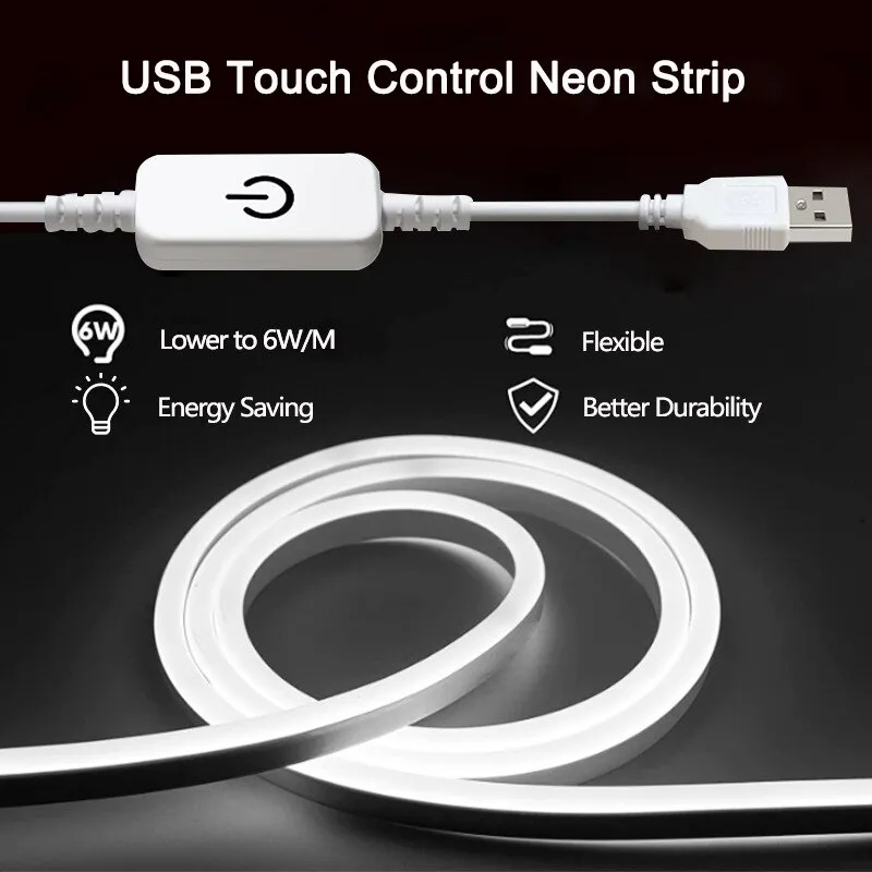 5V USB Touch Sensor LED Neon S - مراجعة Kitchen Decor Lighting وسعره