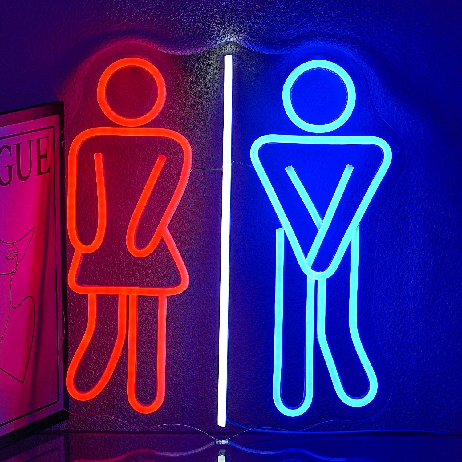 Restroom Neon Signs Toilets US - مراجعة Lighting Decor For Bedroom وسعره