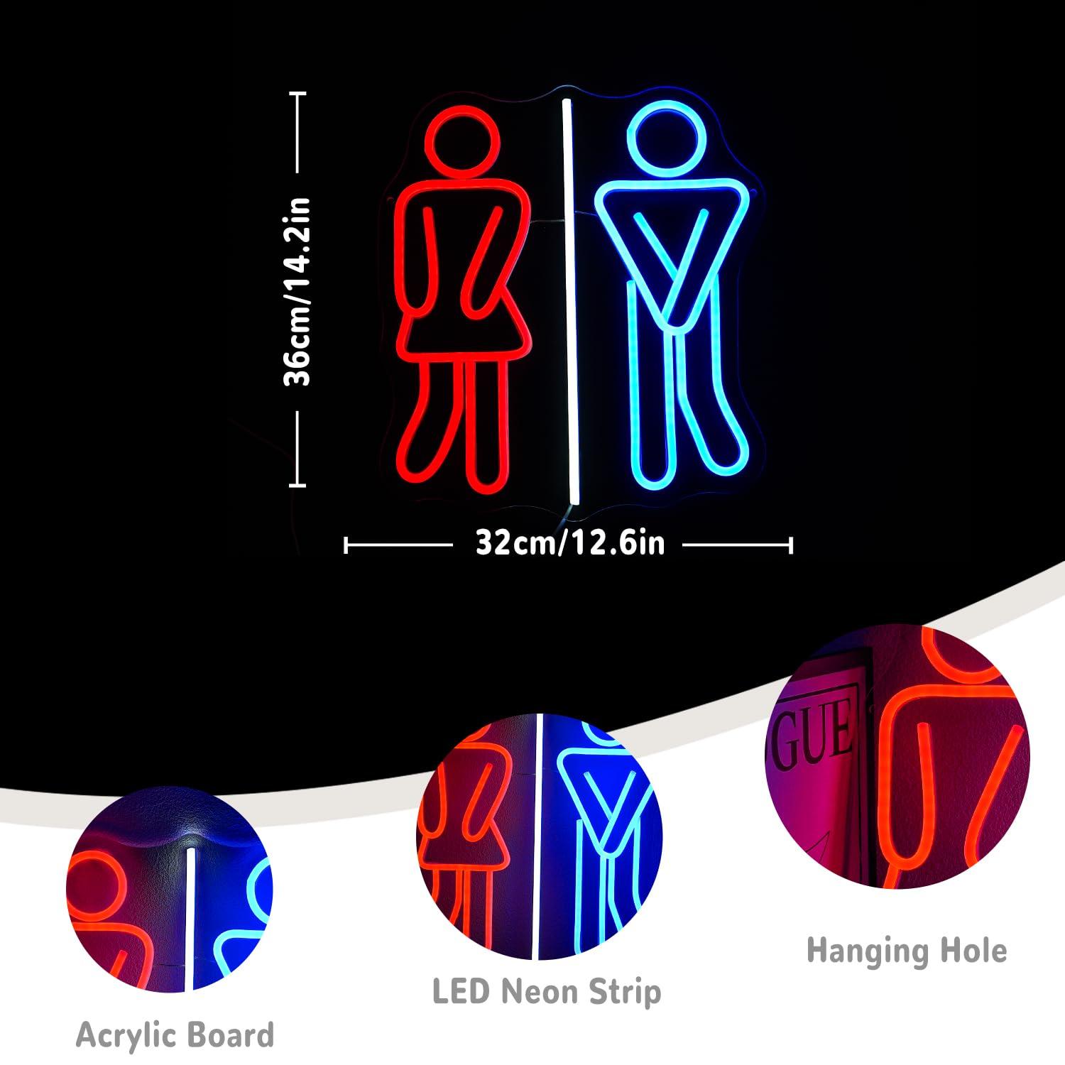 Restroom Neon Signs Toilets US - مراجعة Lighting Decor For Bedroom وسعره
