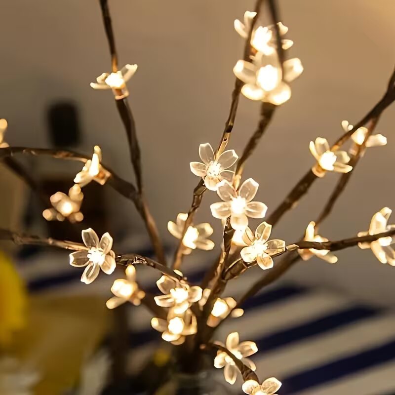 1/2PC 20LED Cherry Blossom Tre - مراجعة Decor Lighting Lamps وسعره