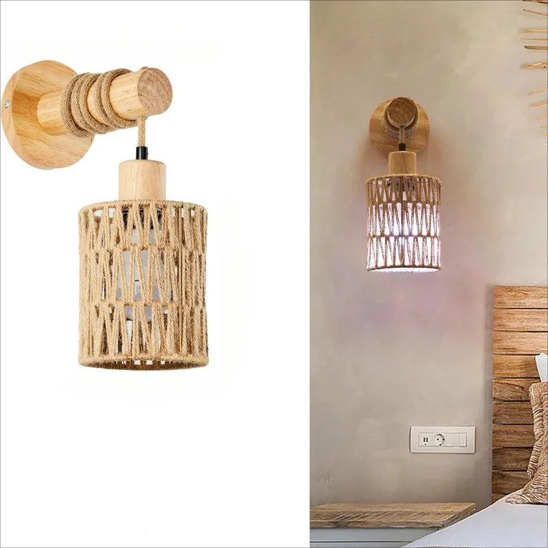 Hemp Rope Design Bedhead Wall  - مراجعة Lighting Decoration On Wall وسعره