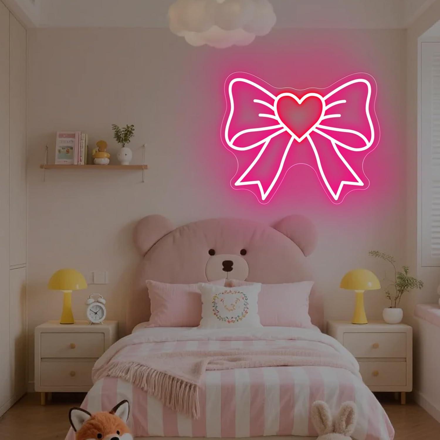 Bow Neon Signs USB Dimmable LE - مراجعة Lighting Decor For Room وسعره