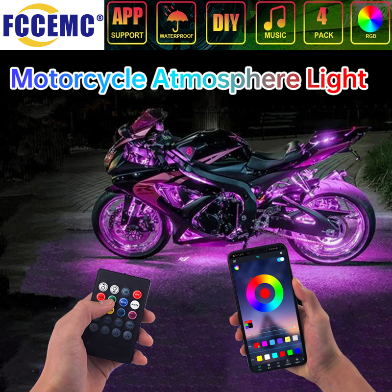 APP LED Motorcycle Car Atmosph - مراجعة Lighting Bolt Decor وسعره