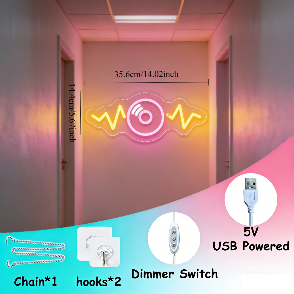 Sound Wave LED Neon Sign for B - مراجعة Outdoor Lighting Decor Wow وسعره