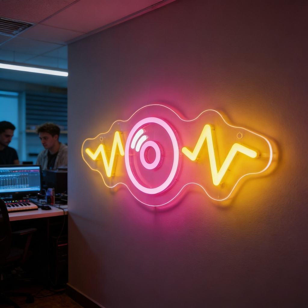 Sound Wave LED Neon Sign for B - مراجعة Outdoor Lighting Decor Wow وسعره
