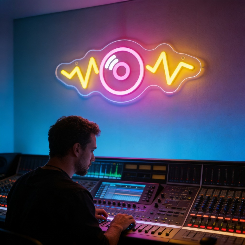 Sound Wave LED Neon Sign for B - مراجعة Outdoor Lighting Decor Wow وسعره