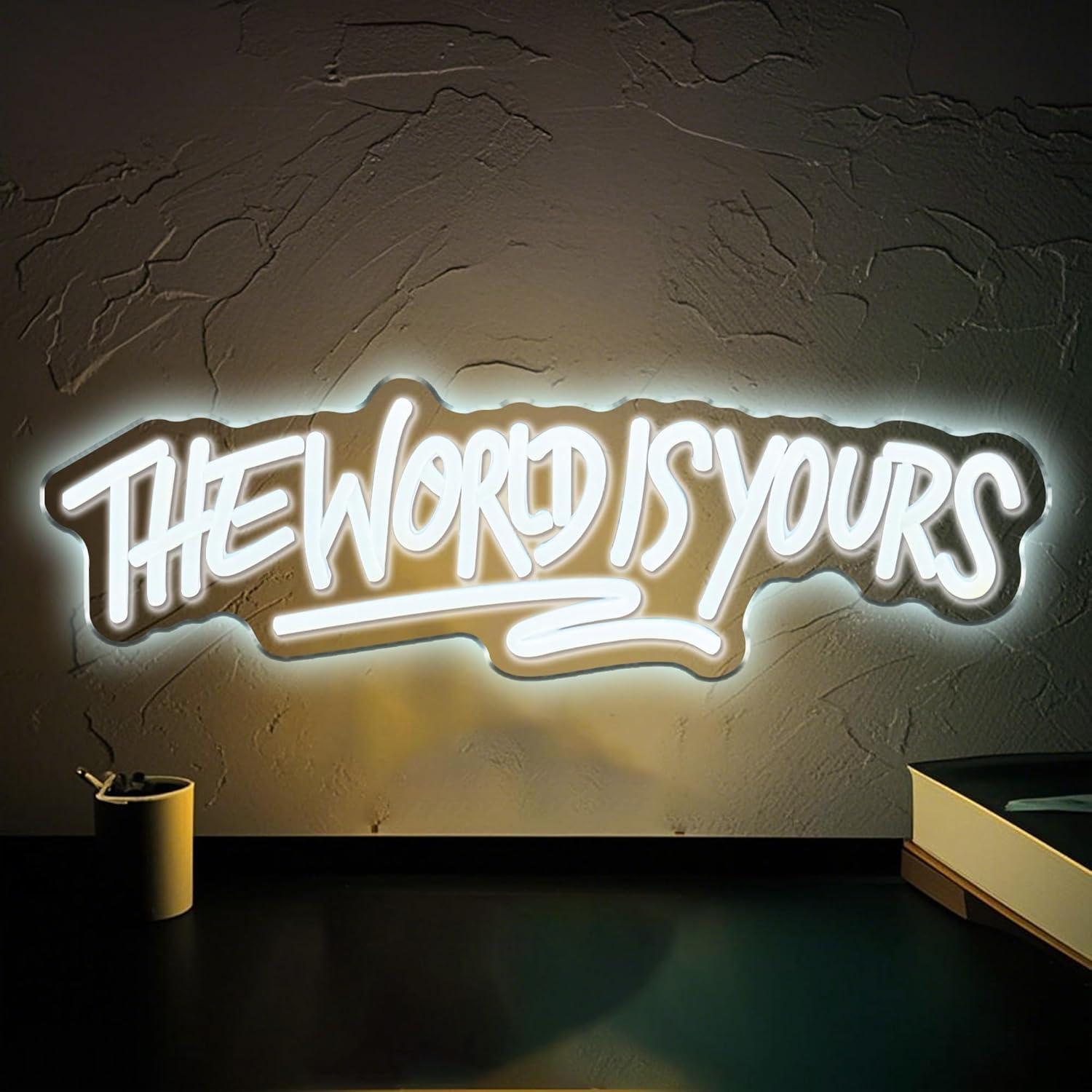 The World is Yours Neon Sign U - مراجعة Lighting Decoration Wedding وسعره