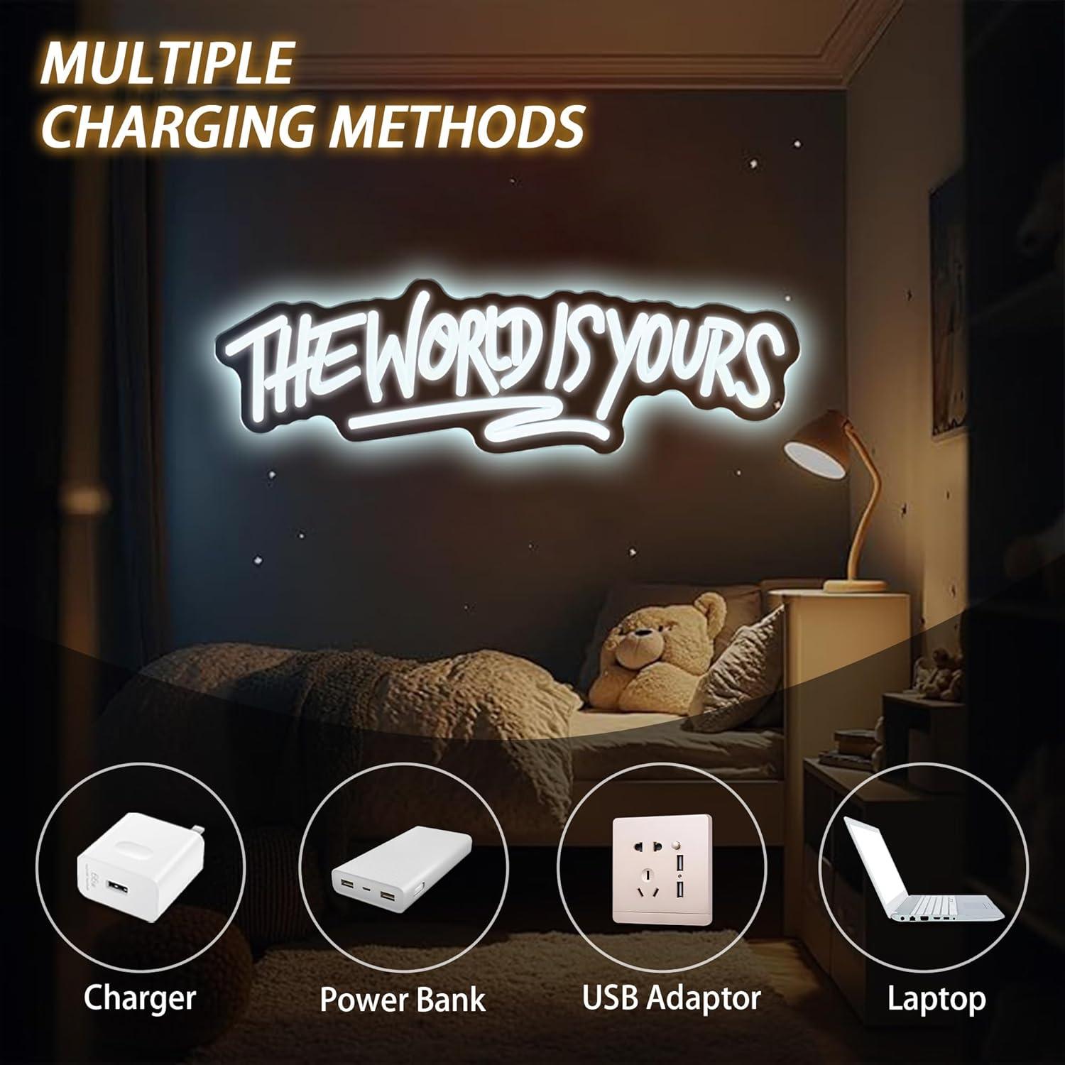 The World is Yours Neon Sign U - مراجعة Lighting Decoration Wedding وسعره