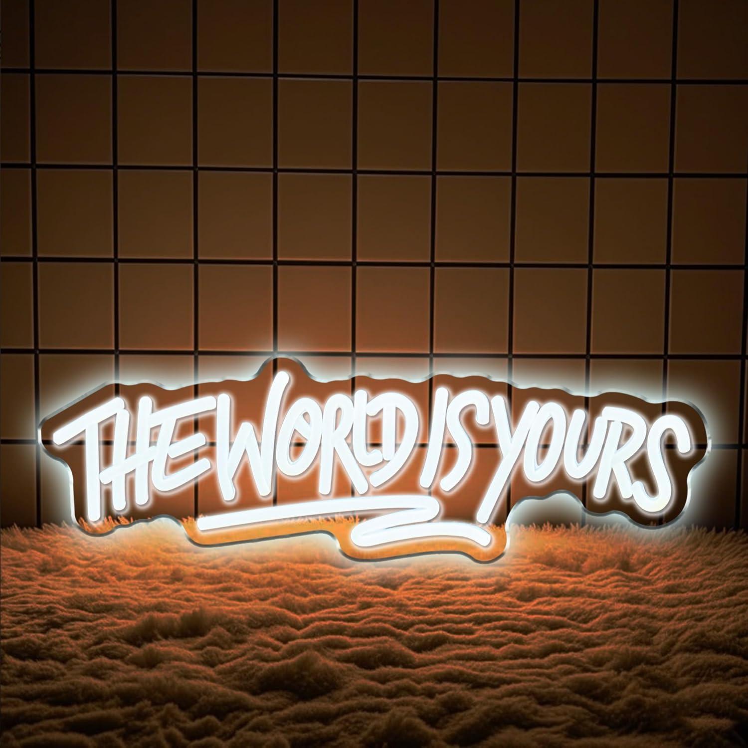 The World is Yours Neon Sign U - مراجعة Lighting Decoration Wedding وسعره