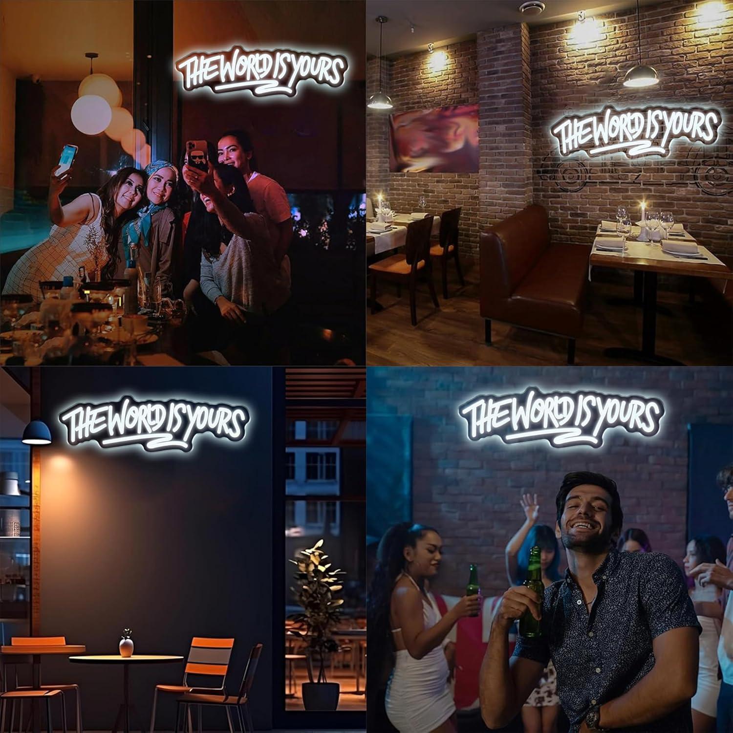 The World is Yours Neon Sign U - مراجعة Lighting Decoration Wedding وسعره