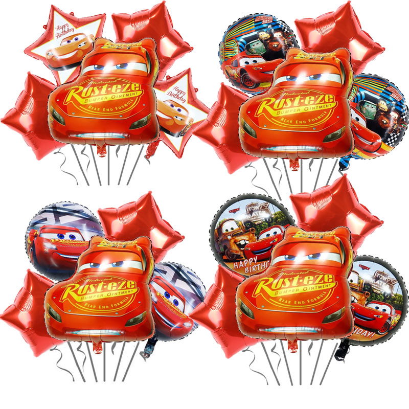 5pcs Lightning McQueen Car The - مراجعة Lighting Mcqueen Birthday Decor وسعره