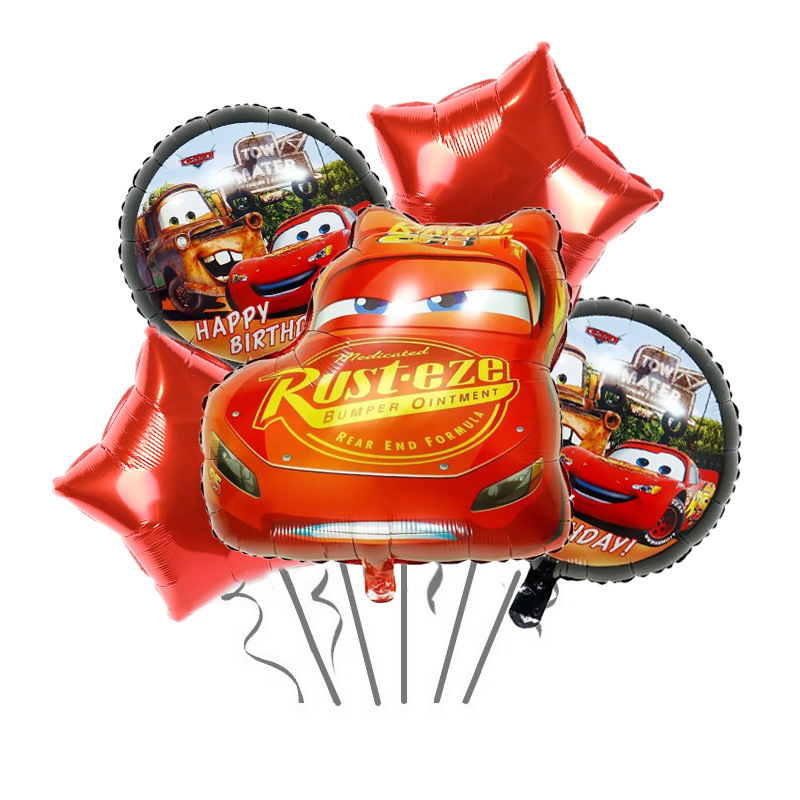 5pcs Lightning McQueen Car The - مراجعة Lighting Mcqueen Birthday Decor وسعره