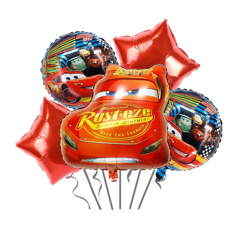5pcs Lightning McQueen Car The - مراجعة Lighting Mcqueen Birthday Decor وسعره