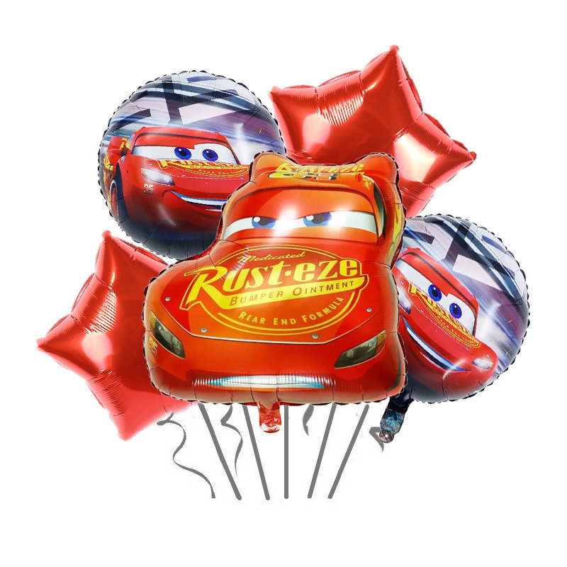 5pcs Lightning McQueen Car The - مراجعة Lighting Mcqueen Birthday Decor وسعره