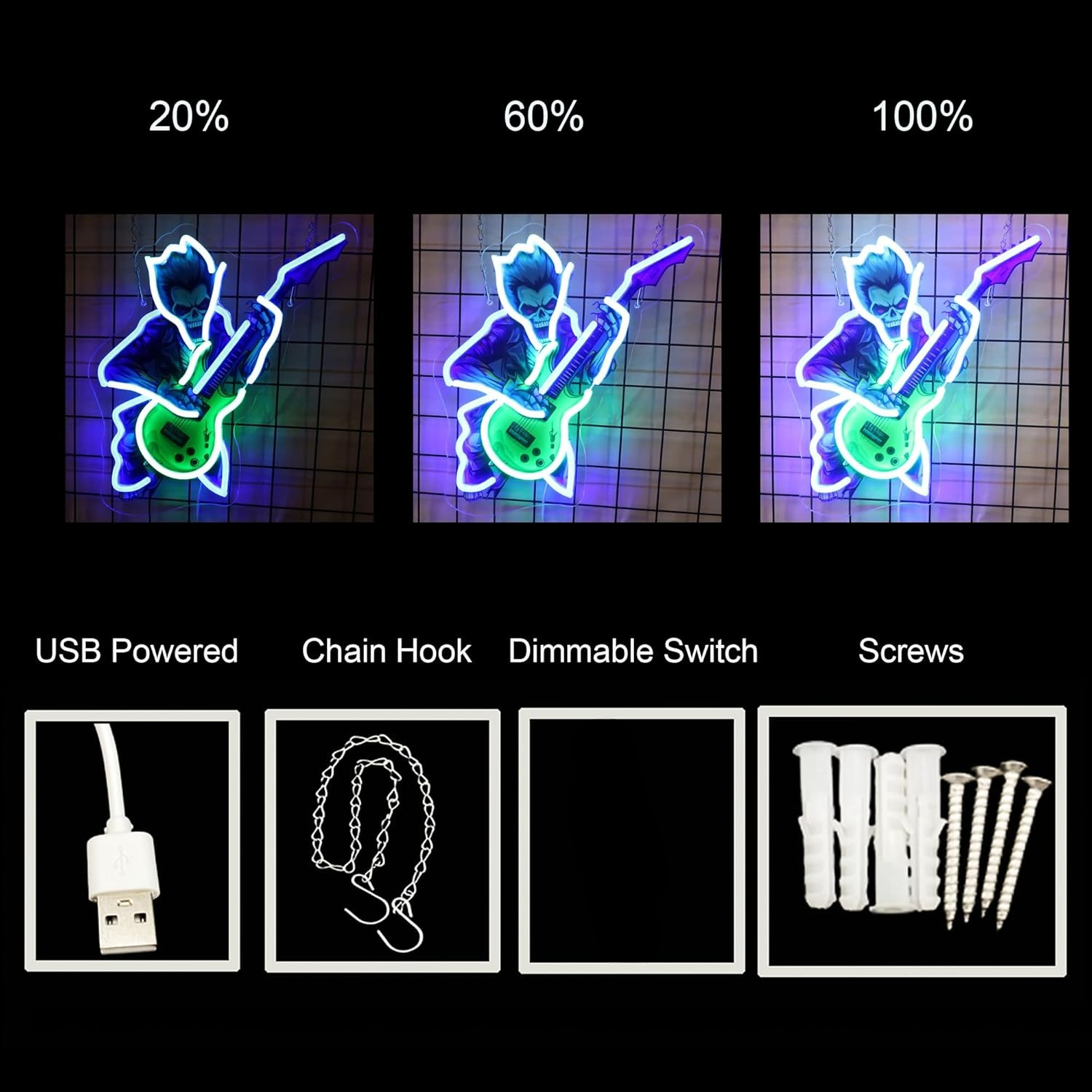 Zombie Playing Electric Guitar - مراجعة Lighting Decor For Room وسعره