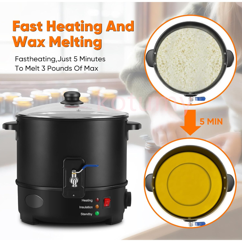 EU US Plug Electric Melting Ca - مراجعة Wax Melter Electric وسعره
