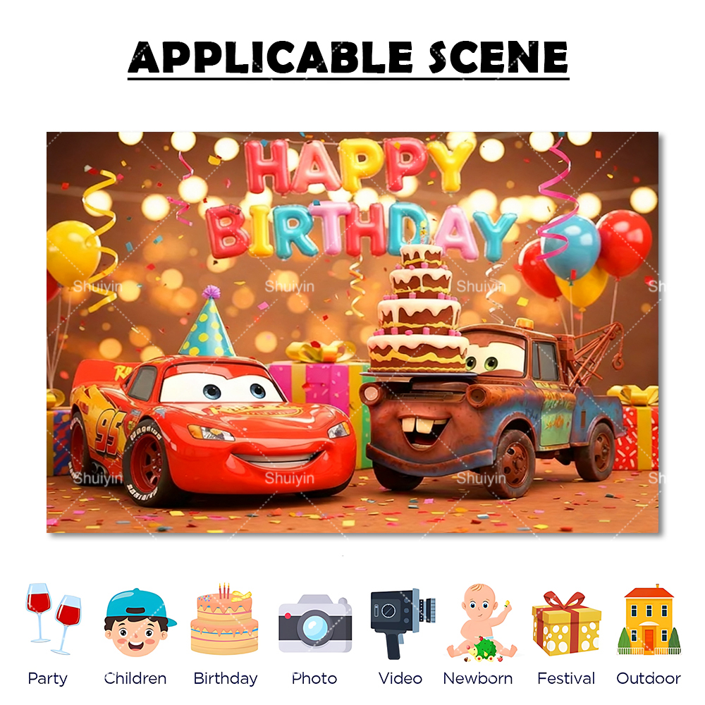 Cartoon Cars Lightning Mcqueen - مراجعة Lighting Mcqueen Birthday Decor وسعره