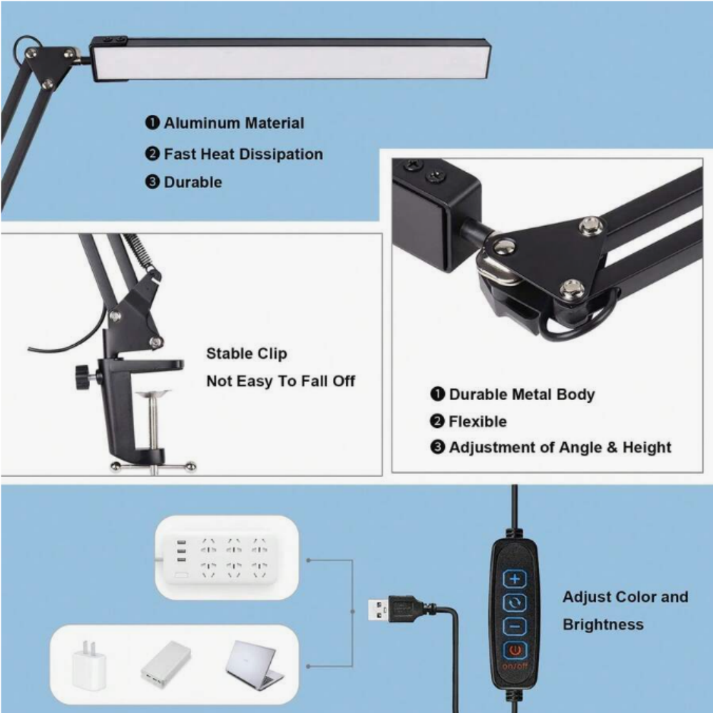 LED Desk Lamp For Home,Reading - مراجعة Home Lighting & Decor St Catharines On وسعره