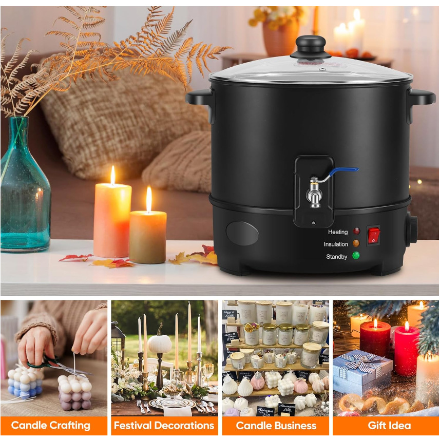 6L Small  Wax Melter Paraffin  - مراجعة Wax Melter Electric وسعره