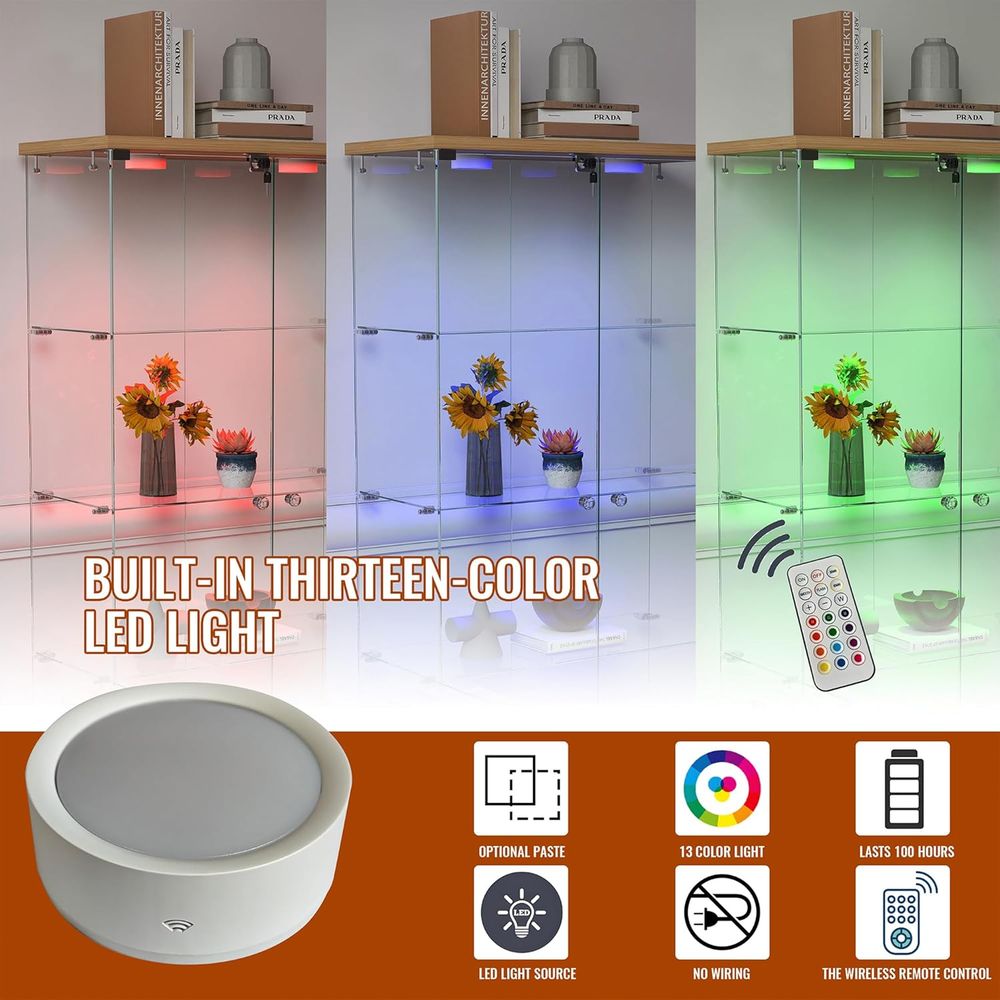 4-Tier Glass Cabinet with LED  - مراجعة Home Lighting & Decor St Catharines On وسعره