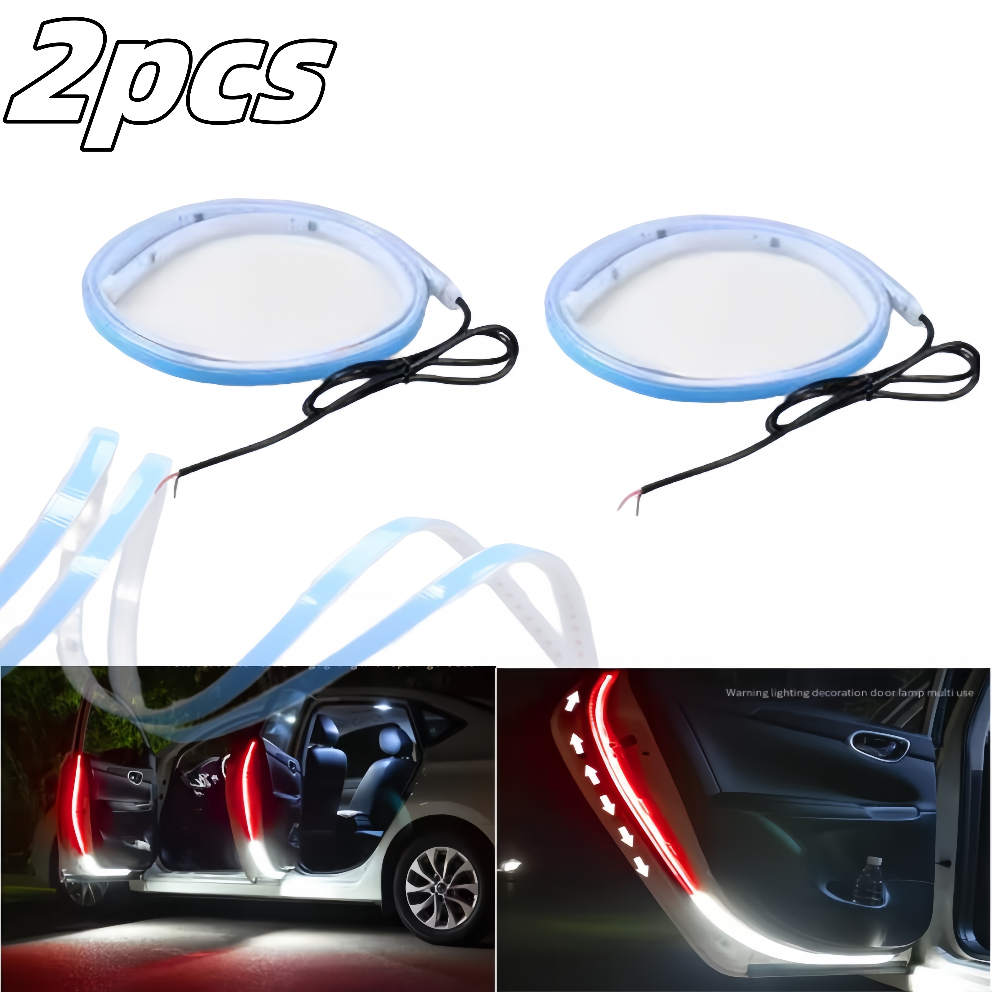 LED Car Door Opening Warning L - مراجعة Lighting Bolt Decor وسعره