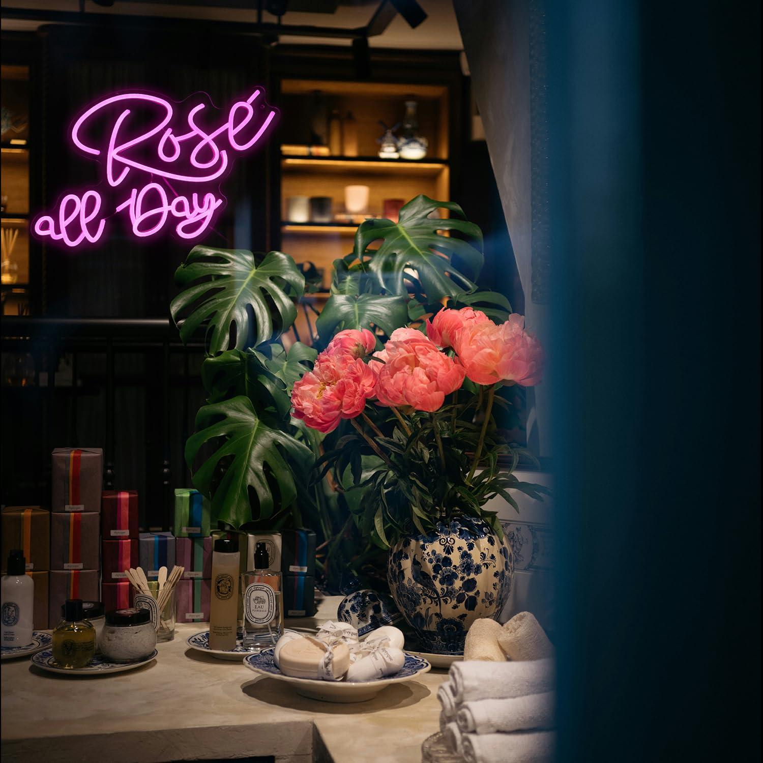 Rose All Day Neon Sign Dimmabl - مراجعة Lighting Decoration Wedding وسعره