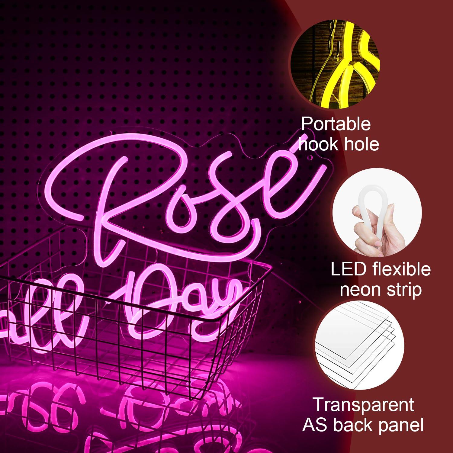 Rose All Day Neon Sign Dimmabl - مراجعة Lighting Decoration Wedding وسعره