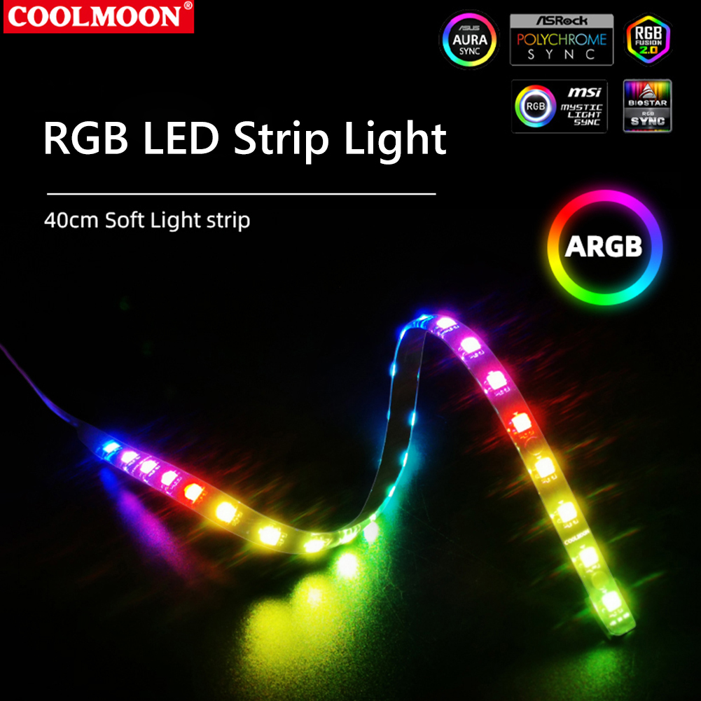 COOLMOON CM-LS40 5V ARGB PC Ca - مراجعة Lighting Bolt Decor وسعره