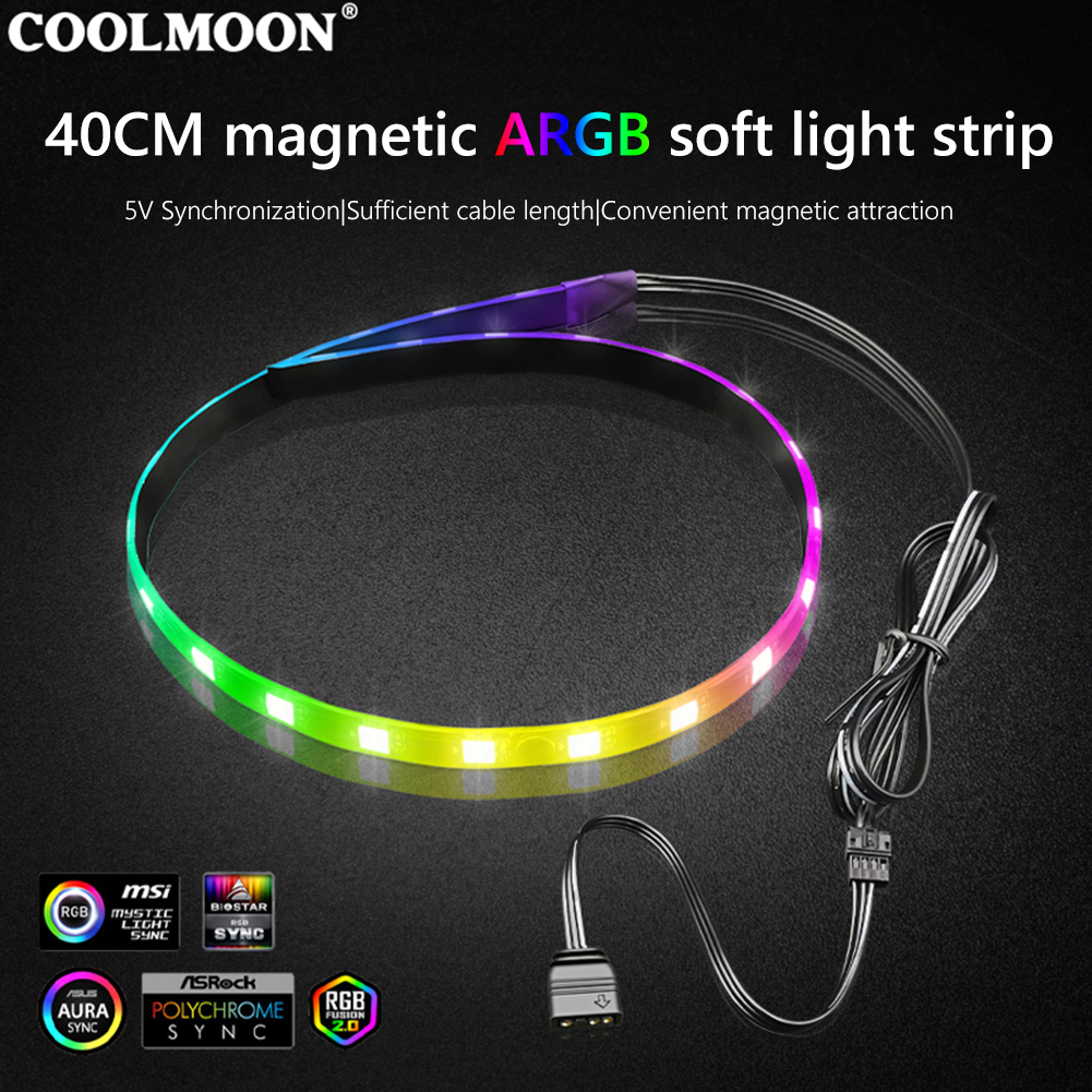 COOLMOON CM-LS40 5V ARGB PC Ca - مراجعة Lighting Bolt Decor وسعره