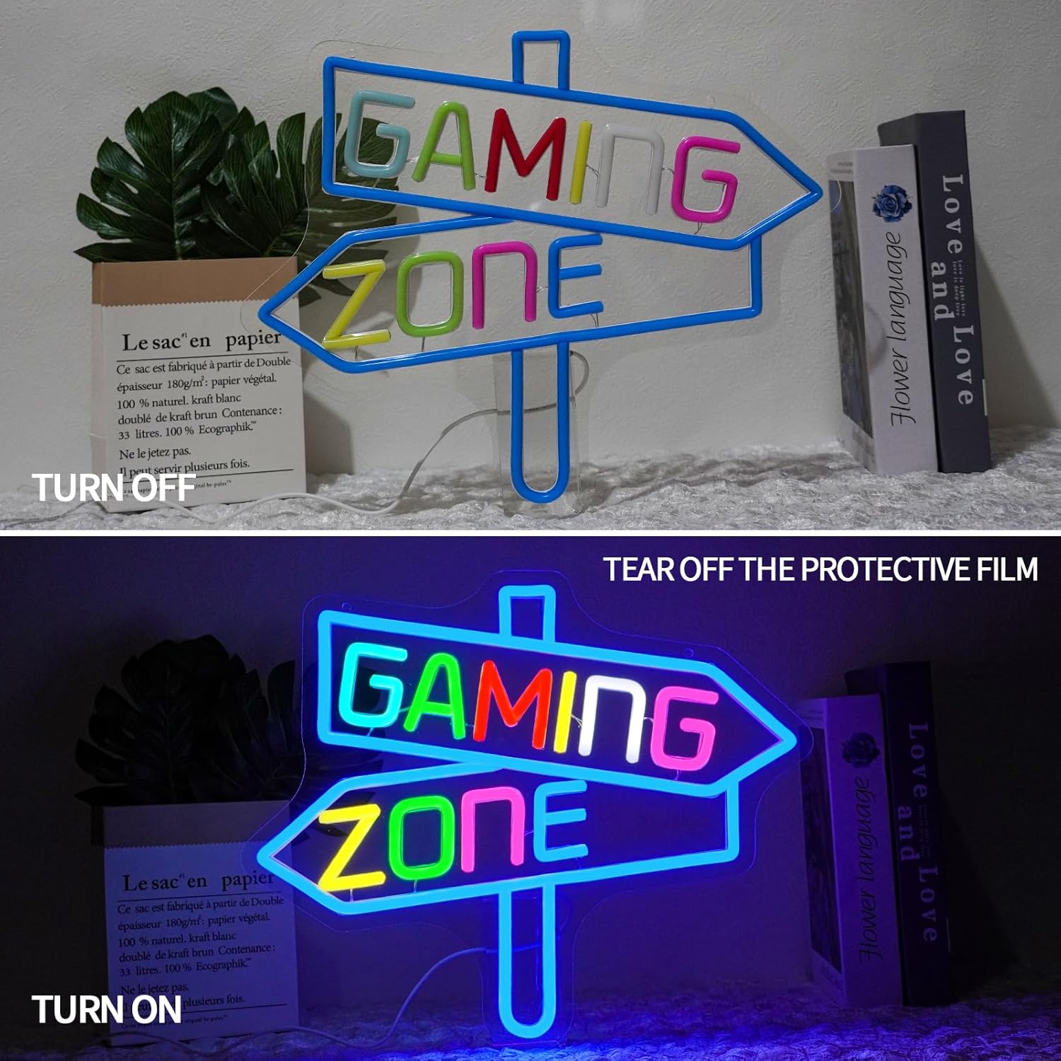 Gaming Zone Neon Sign USB LED  - مراجعة Lighting Decor For Room وسعره