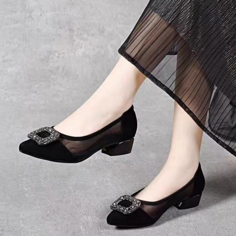 Elegant Pointed Toe Mesh Block - مراجعة Elegant Decor & Lighting Llc وسعره