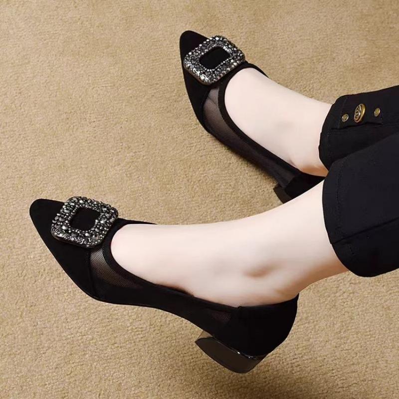 Elegant Pointed Toe Mesh Block - مراجعة Elegant Decor & Lighting Llc وسعره