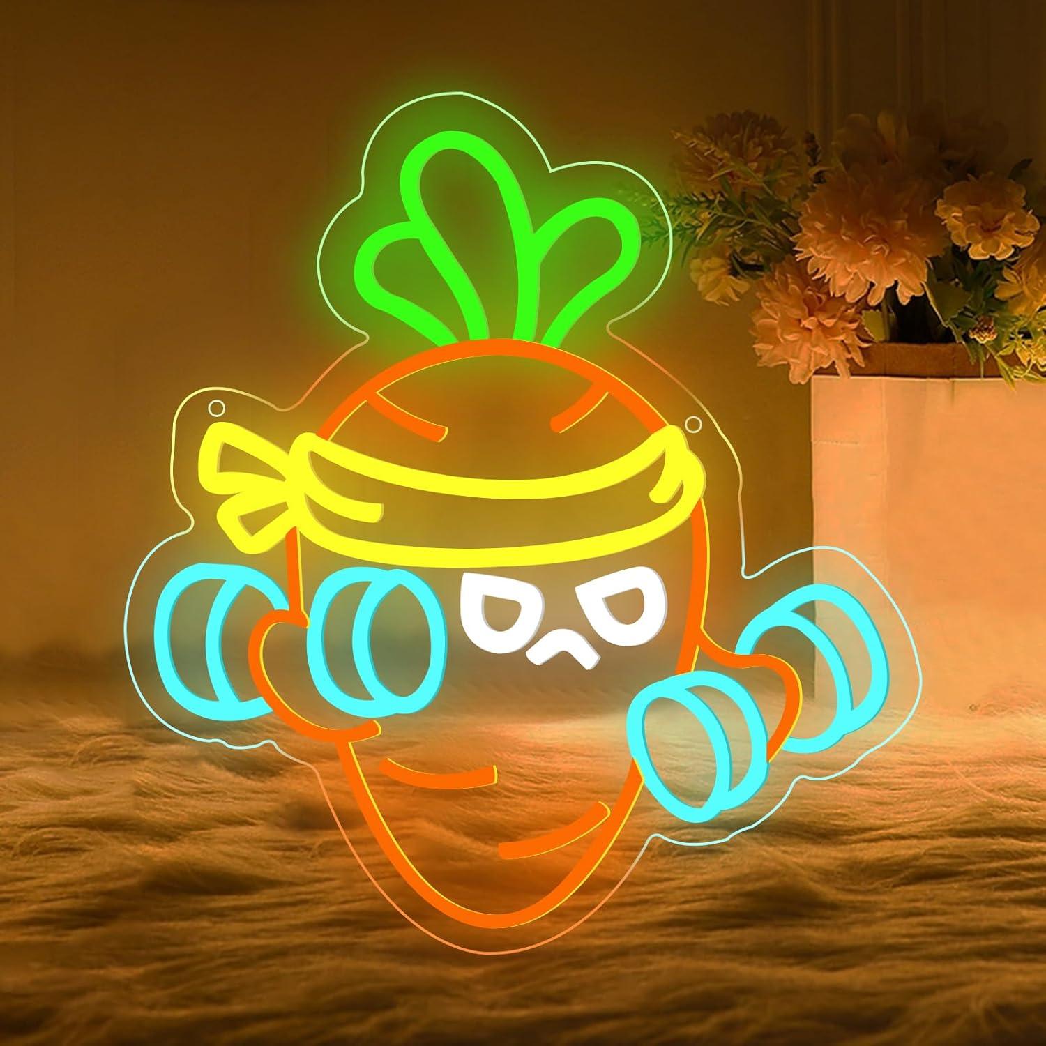 Carrot Lift The Weight Neon Si - مراجعة Lighting Decor For Room وسعره
