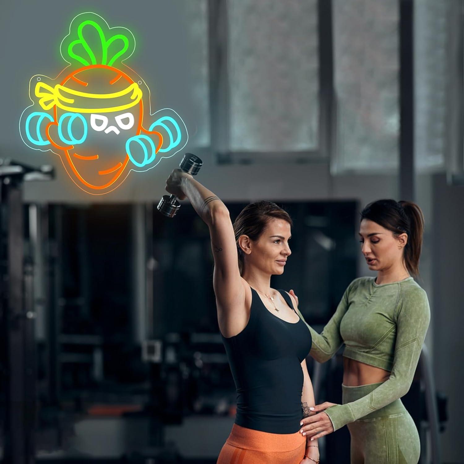 Carrot Lift The Weight Neon Si - مراجعة Lighting Decor For Room وسعره
